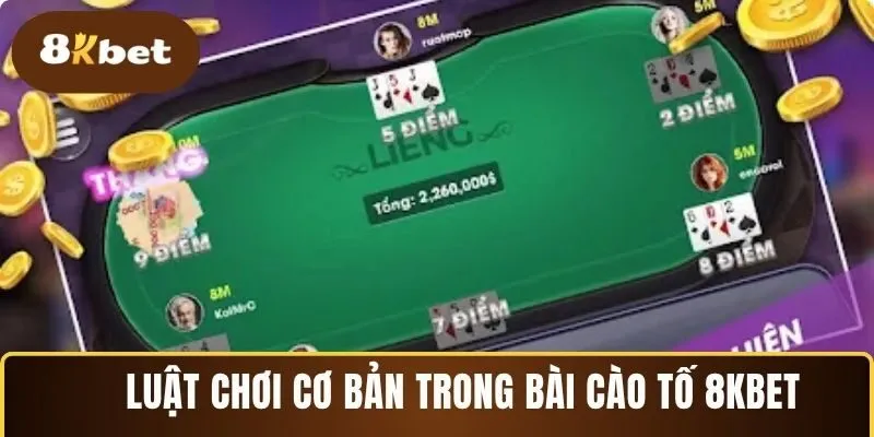 Sơ lược luật chơi bài cào tố 8KBET đơn giản