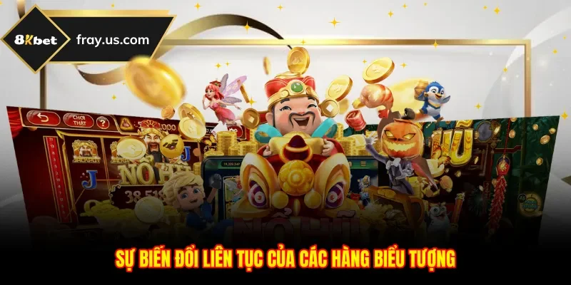 Sự biến đổi liên tục của các hàng biểu tượng